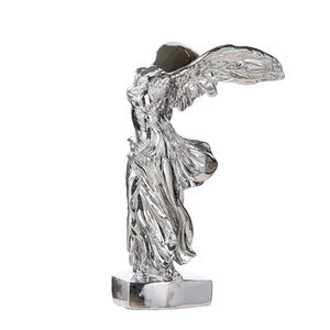 Skulptur – Silbernes Kunstharz, Metallische Optik, Engel Form - David | Gilde