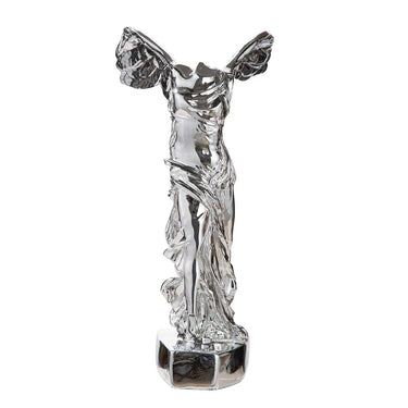 Skulptur – Silbernes Kunstharz, Metallische Optik, Engel Form - David | Gilde