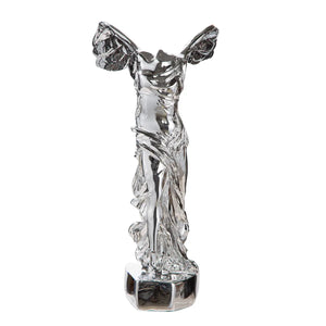 Skulptur – Silbernes Kunstharz, Metallische Optik, Engel Form - David | Gilde