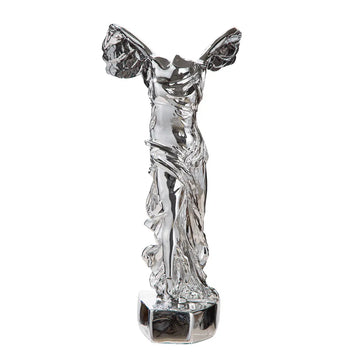 Skulptur – Silbernes Kunstharz, Metallische Optik, Engel Form - David | Gilde