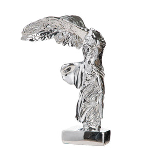 Skulptur – Silbernes Kunstharz, Metallische Optik, Engel Form - David | Gilde