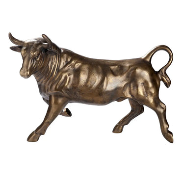 Dekofigur – Bronze Aluminium, Antike Veredelung, Kraftvolle Stierform - Bull | Gilde