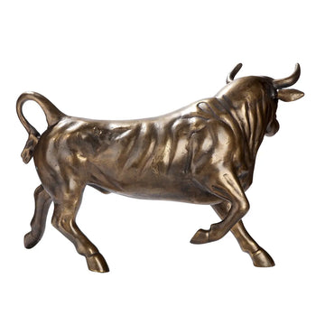 Dekofigur – Bronze Aluminium, Antike Veredelung, Kraftvolle Stierform - Bull | Gilde
