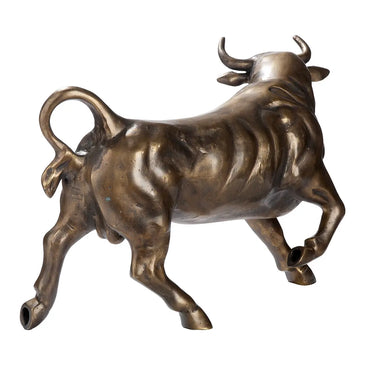 Dekofigur – Bronze Aluminium, Antike Veredelung, Kraftvolle Stierform - Bull | Gilde