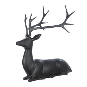 Dekofigur – Mattes Aluminium, Vernickelte Oberfläche, Liegender Hirsch - Ciervo | Gilde