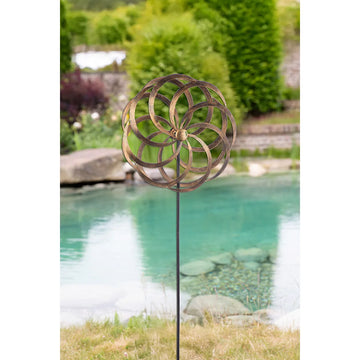 Windrad – Metall Design, Antik Finish, 161cm Höhe - Spiral | Gilde