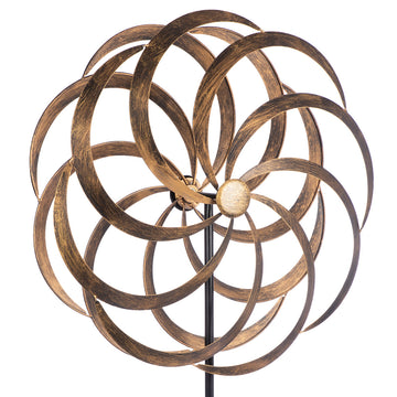 Windrad – Metall Design, Antik Finish, 161cm Höhe - Spiral | Gilde
