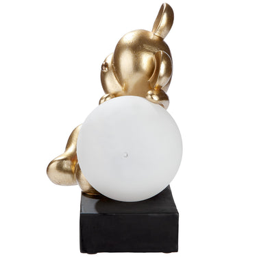 Tischleuchte – Glänzendes Kunstharz, Mattgold Finish, Bären Design - Helen | Gilde