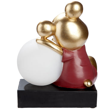 Tischleuchte – Glänzendes Kunstharz, Mattgold Finish, Bären Design - Helen | Gilde