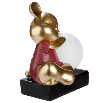 Tischleuchte – Glänzendes Kunstharz, Mattgold Finish, Bären Design - Helen | Gilde
