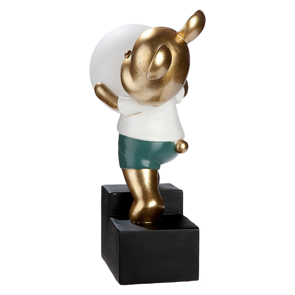 Tischleuchte – Glänzendes Kunstharz, Goldfarbenes Finish, Bären Design - Howard | Gilde