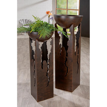 Schalenständer – Metall Design, Antik Finish, Brauner Farbton - Formatura | Gilde