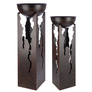 Schalenständer – Metall Design, Antik Finish, Brauner Farbton - Formatura | Gilde