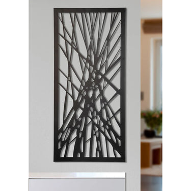 Wandrelief – Metall Design, Mattes Finish, Geometrisches Muster - Contrail | Gilde