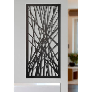 Wandrelief – Metall Design, Mattes Finish, Geometrisches Muster - Contrail | Gilde