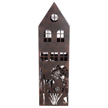 Dekoobjekt – Metall Design, Antik Finish, Haus Silhouette - Wild Flowers | Gilde