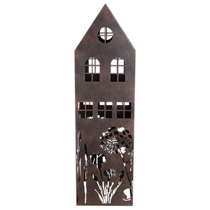 Dekoobjekt – Metall Design, Antik Finish, Haus Silhouette - Wild Flowers | Gilde