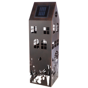 Dekoobjekt – Metall Design, Antik Finish, Haus Silhouette - Wild Flowers | Gilde