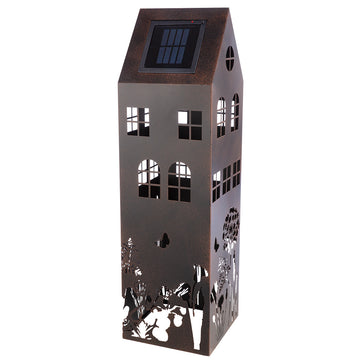 Dekoobjekt – Metall Design, Antik Finish, Haus Silhouette - Wild Flowers | Gilde