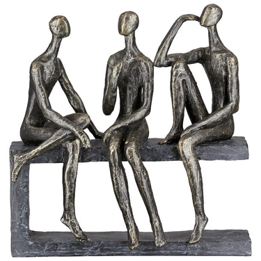Skulptur – Antike Bronze, Graue Akzente, Limitierte Auflage - Conversation | Gilde
