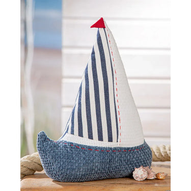 Türstopper – Maritimes Design, Blauer Stoff, Praktischer Griff - Segelboot | Gilde