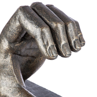 Skulptur – Antike Bronze, Wetterfeste Oberfläche, Herzmotiv - Herz aus Händen | Gilde