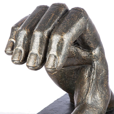 Skulptur – Antike Bronze, Wetterfeste Oberfläche, Herzmotiv - Herz aus Händen | Gilde