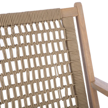 Sessel – Natürliches Holz, Geflochtene Kordel, Wetterfeste Nutzung - Bali | Gilde