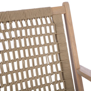 Sessel – Natürliches Holz, Geflochtene Kordel, Wetterfeste Nutzung - Bali | Gilde