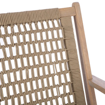 Sessel – Natürliches Holz, Geflochtene Kordel, Wetterfeste Nutzung - Bali | Gilde