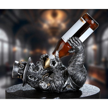 Flaschenhalter – Steampunk Stil, Kunstharz Material, Antik Finish - Steampunk Monkey | Gilde