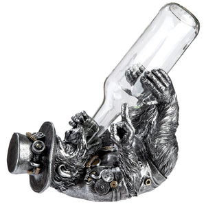 Flaschenhalter – Steampunk Stil, Kunstharz Material, Antik Finish - Steampunk Monkey | Gilde