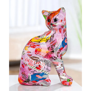Figur – Kunstharz Material, Katzen Design, Mehrfarbige Optik - OOH LALA | Gilde