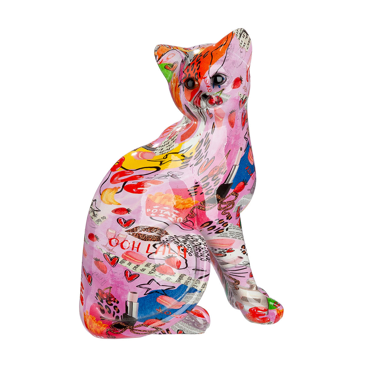 Figur – Kunstharz Material, Katzen Design, Mehrfarbige Optik - Ooh Lala | Gilde