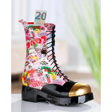 Spardose – Kunstharz Material, Stiefel Design, Mehrfarbige Optik - OOH LALA | Gilde