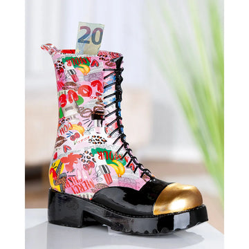 Spardose – Kunstharz Material, Stiefel Design, Mehrfarbige Optik - Ooh Lala | Gilde