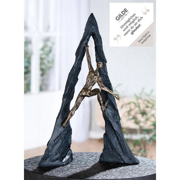 Skulptur – Poly Material, Strukturierte Oberfläche, Bronze Finish - Climber | Gilde