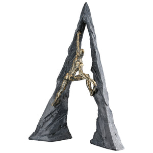 Skulptur – Poly Material, Strukturierte Oberfläche, Bronze Finish - Climber | Gilde