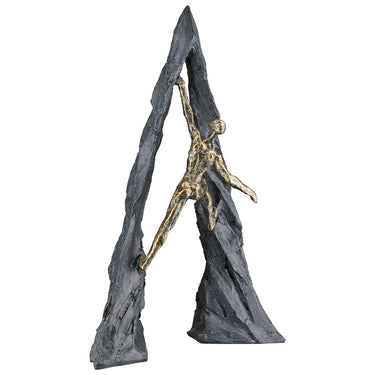 Skulptur – Poly Material, Strukturierte Oberfläche, Bronze Finish - Climber | Gilde