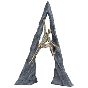 Skulptur – Poly Material, Strukturierte Oberfläche, Bronze Finish - Climber | Gilde