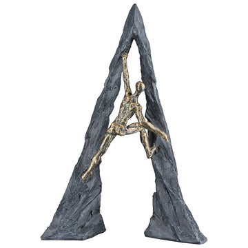 Skulptur – Poly Material, Strukturierte Oberfläche, Bronze Finish - Climber | Gilde