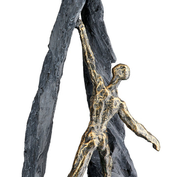 Skulptur – Poly Material, Strukturierte Oberfläche, Bronze Finish - Climber | Gilde
