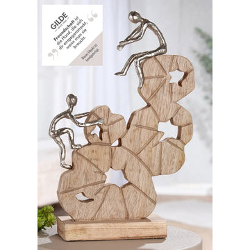 Skulptur – Mangoholz Material, Kletter Motiv, Geometrisches Design - To the Peak | Gilde