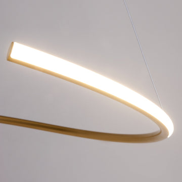Pendant Lamp Minimalist Black-Gold Metal Body LED – Curve | Maytoni