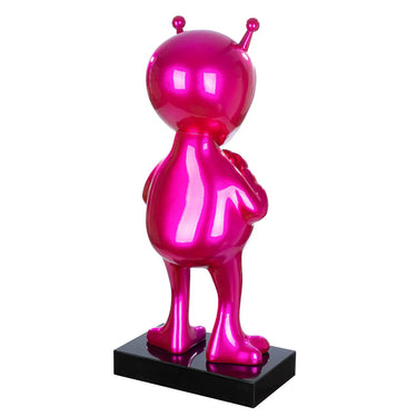 Skulptur – Rosa Marmorglanz, Schwarzer Akzent, Edle Basis, 68 cm - Allie | Gilde