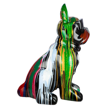 Dekofigur – Mehrfarbiger Glanz, Schwarzer Akzent, Bemalte Oberfläche, 122 cm - Colores | Gilde