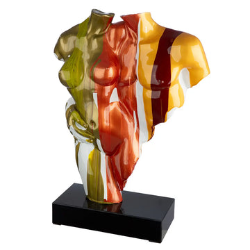 Skulptur – Ausdrucksstarke Kunst, Glänzende Veredelung, Edler Marmorsockel, 49 cm - Coppia Colorata | Gilde