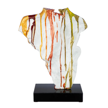 Skulptur – Ausdrucksstarke Kunst, Glänzende Veredelung, Edler Marmorsockel, 49 cm - Coppia Colorata | Gilde