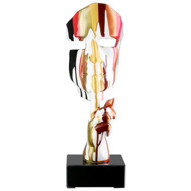 Skulptur – Ausdrucksstarkes Gesicht, Glänzende Veredelung, Edler Sockel, 41 cm - Colorful Silence | Gilde