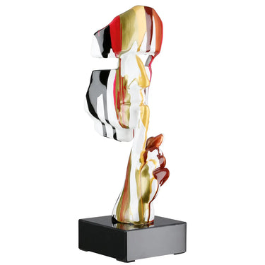 Skulptur – Ausdrucksstarkes Gesicht, Glänzende Veredelung, Edler Sockel, 41 cm - Colorful Silence | Gilde
